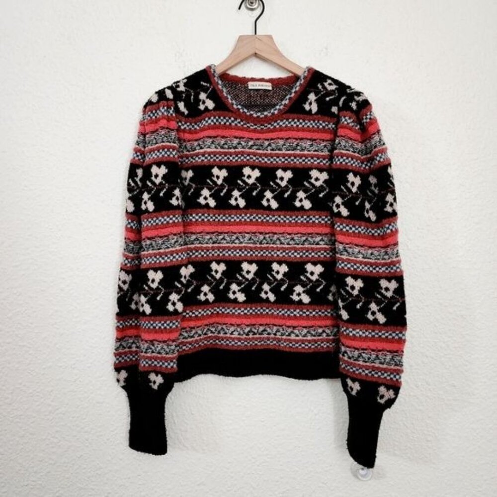 Ulla Johnson Nona Fair Isle Sweater Size Women's Size Large Wool Blend - Picture 10 of 10